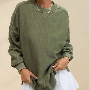 Aerie Big Chill Textured Sweatshirt